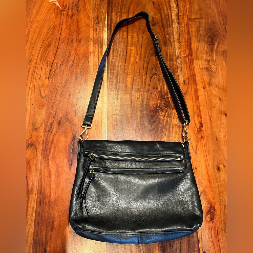 Margot Genuine Leather Black Handbag